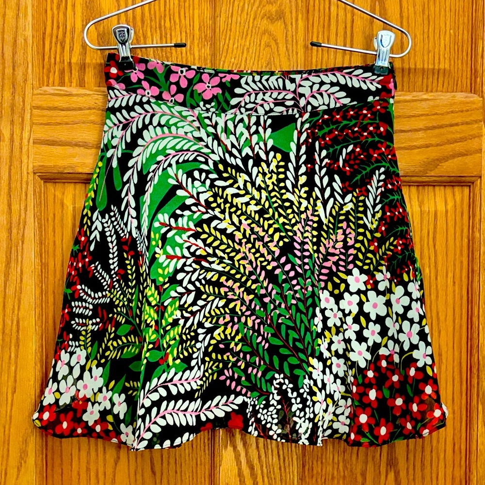 Urban Outfitters floral flirty mini skirt